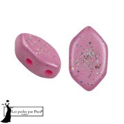 Perle di vetro Perla® di Puca® 7x4 mm - Costellazione rosa persiana x10g