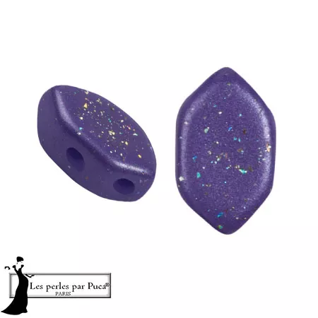 Perle di vetro Perla® di Puca® 7x4 mm - Costellazione della pioggia viola x10g