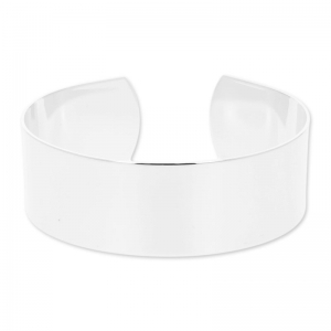 Base per bracciale ottone mm. 20x150 argentato x1