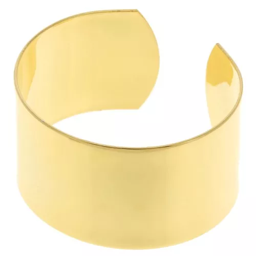 Base per bracciale ottone mm. 2x150 dorato con oro fino x1