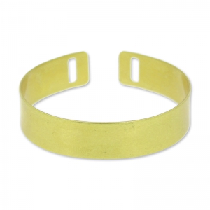 Base per bracciale ottone grezzo 2 fori 12 mm x1