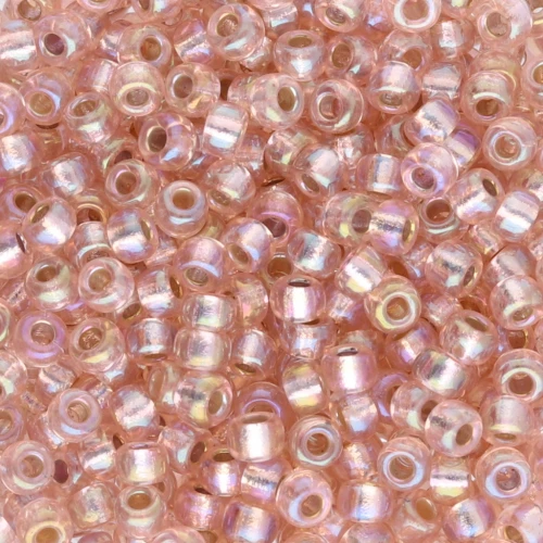 Rocaille Miyuki 8/0 1023 - Argento rivestito Light Blush AB x8g