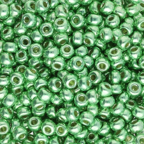 Rocaille Miyuki Duracoat 8/0 4214 - Verde menta galvanizzato x8g