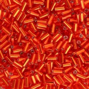 Miyuki Bugles 3 mm BGL1-0010 - Argento rivestito rosso fuoco x10g|raw }}