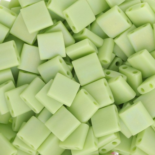 Perline Miyuki Tila 5x5x1,9 mm TL-0416FR - Mat opaco chartreuse AB x10g