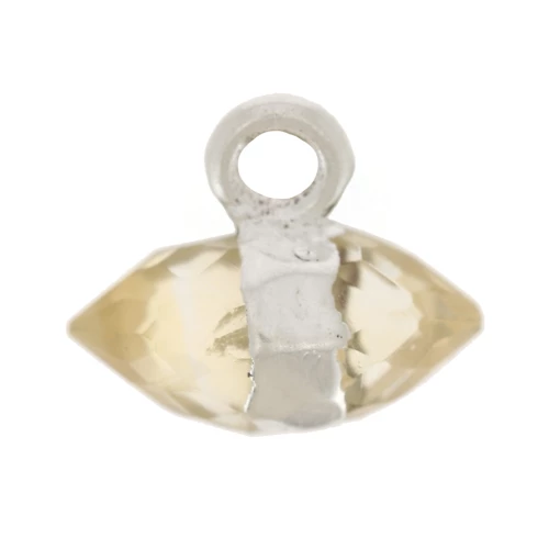 Ciondolo in pietra semipreziosa sfaccettata da 9x10,5 mm - Citrino - Argento 925 x1
