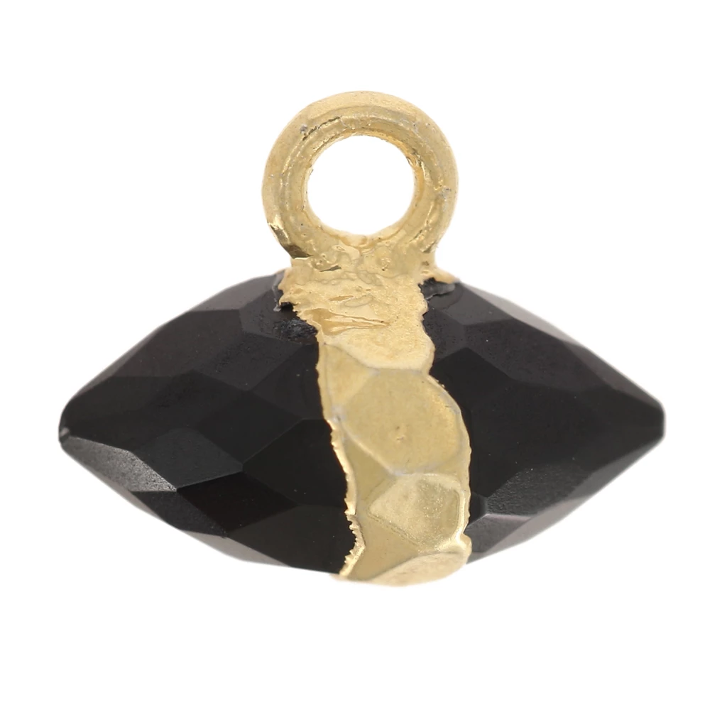 Ciondolo A Forma Di Marchesa Con Onice Nero In Argento 925 – Fatto A Mano In India Con Scatola Regalo - 3