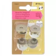 Lotto di 2 chiusure magnetiche 19 mm bronzo