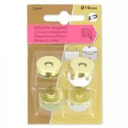Lotto di 2 chiusure magnetiche 19 mm dorato