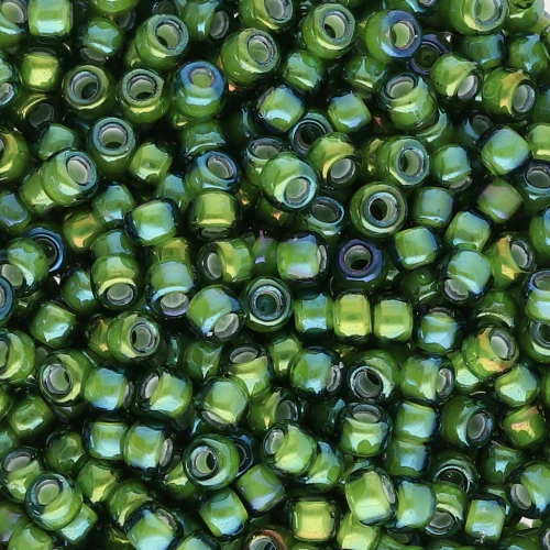 Rocaille Miyuki 8/0 3764 - Verde chartreuse morbido foderato di fantasia x8g