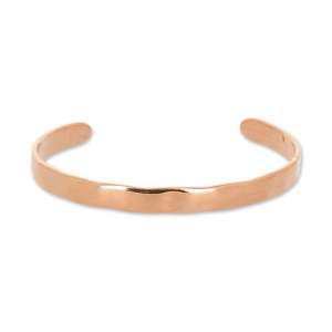 Base per bracciale martellato 6.5 mm dorato rosa x1