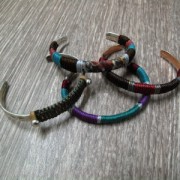 Base per bracciale martellato 6.5 mm dorato rosa x1