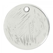 Zecchino 15 mm Placcatura argento antico x1