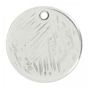 Zecchino 15 mm Placcatura argento antico x1