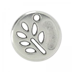 Zecchino feuille 12 mm Placcatura argento antico x1