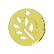 Zecchino foglia 12 mm Dorato con oro fino x1