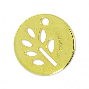 Zecchino foglia 12 mm Dorato con oro fino x1