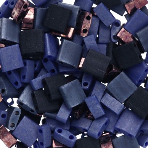 Miscela di perline Miyuki - Perle Mezza e Tila - Aqua Bronze x10g