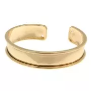 Base in ottone per bracciale Eco con bordo incurvato mm. 15 doré x1
