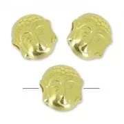 Perle buddha 7 mm Dorato con oro fino x1
