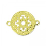 Separatore rotondo filigranato 2 anelli 14 mm doré x1|raw }}