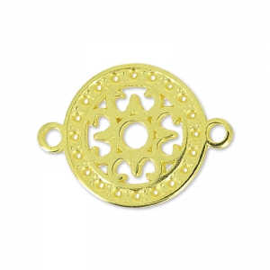 Separatore rotondo filigranato 2 anelli 14 mm doré x1
