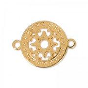 Separatore rotondo filigranato 2 anelli 14 mm dorato rosa x1