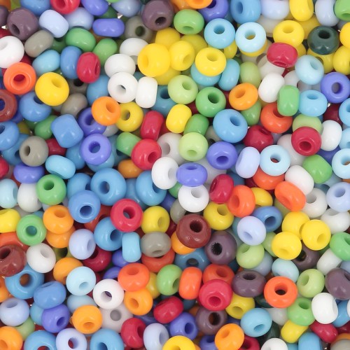 Preciosa Perla rocaille 9/0 2,5 mm - Mix opaco multicolore x 20 g