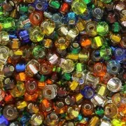 Perle di semi Preciosa 9/0 2,5 mm - Mix Argento foderato x20g