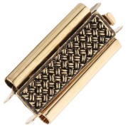 Clip Beadslide per perle da tessitura 24x14 mm - Dorato antico x1