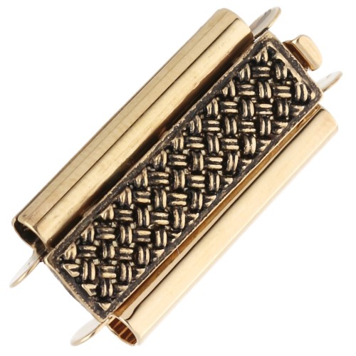 Clip Beadslide per perle da tessitura 24x14 mm - Dorato antico x1