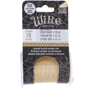 Filo di rame tondo ritorto da 1,02 mm, semiduro - Dorato anti-ossidazione x 9,1 m