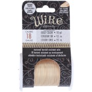 Filo di rame tondo testurizzato da 1,02 mm, semiduro - Dorato anti-ossidazione x 9,1 m