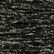 Filo sintetico cerato metallizzato mm. 1 Nero/Dorato x 1 m