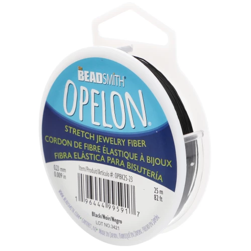 Fibra elastica Opelon 0,23 mm - Nero x25m