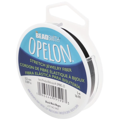 Fibra elastica Opelon 0,23 mm - Nero x5m