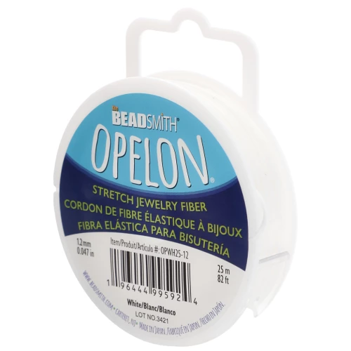 Fibra elastica Opelon 1,2 mm - Bianco x25m