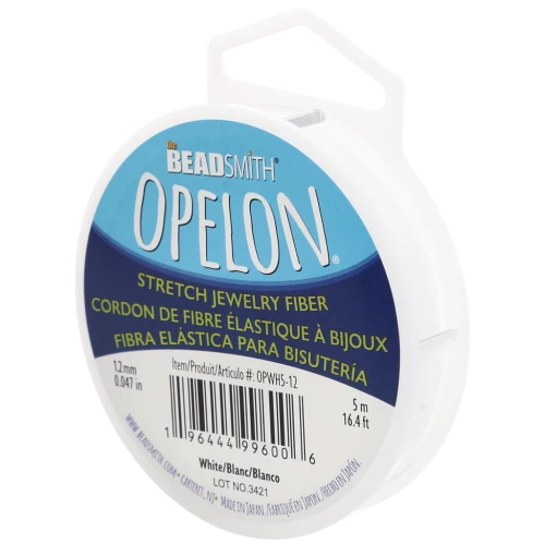 Fibra elastica Opelon 1,2 mm - Bianco x5m