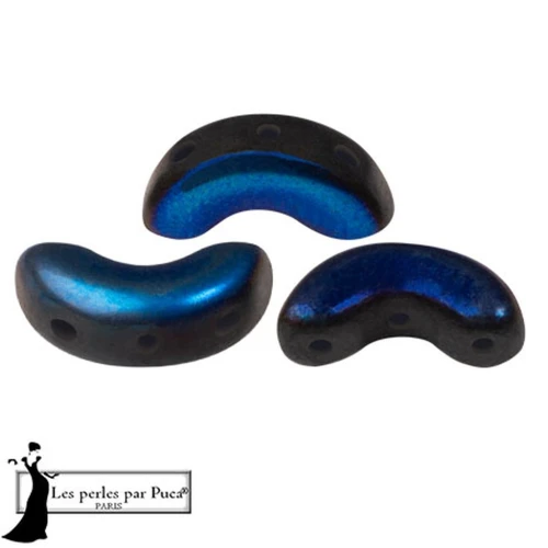 Perle di vetro Arcos® di Puca® 5x10 mm - Full Azzuro Mat x10g
