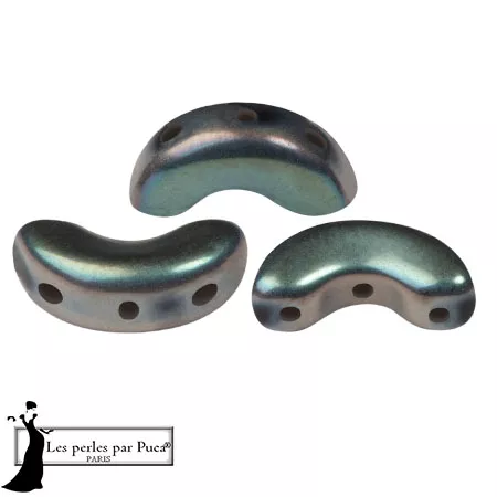 Perle di vetro Arcos® di Puca® 5x10 mm - Mat Celsiano completo x10g