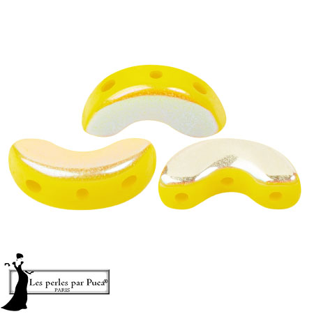 Perle di vetro Arcos® di Puca® 5x10 mm - Jonquil opaco AB x10g