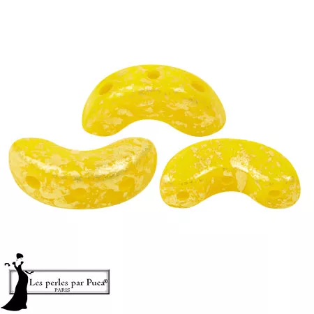 Perle di vetro Arcos® di Puca® 5x10 mm - Bronzo Jonquil opaco x10g