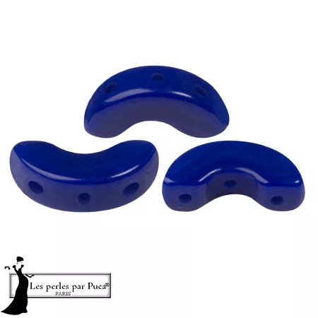Perle di vetro Arcos® di Puca® 5x10 mm - Zaffiro opaco x10g