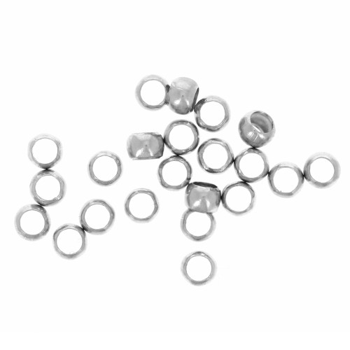 Schiaccini in ottone 2,5 mm - Argentato x100