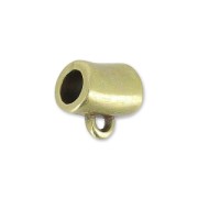 Tubo attacca-ciondolo un anello 8x7 mm bronzo x1|raw }}
