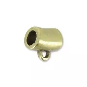 Tubo attacca-ciondolo un anello 8x7 mm bronzo x1