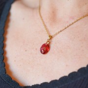 Clip per pendente da 15 mm con palline - Acciaio inossidabile 304 Dorato x1