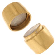 Chiusura magnetica per cordoncino da 10 mm - Acciaio inossidabile 316 Dorato x1