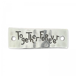 Separatore Together forever 33 mm Placcatura argento antico x1