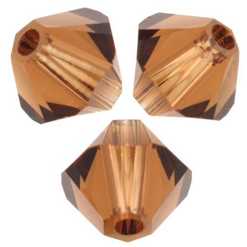 Swarovski crystal spinning tops 5328 4 mm - ReCreated Smoked Topaz x50